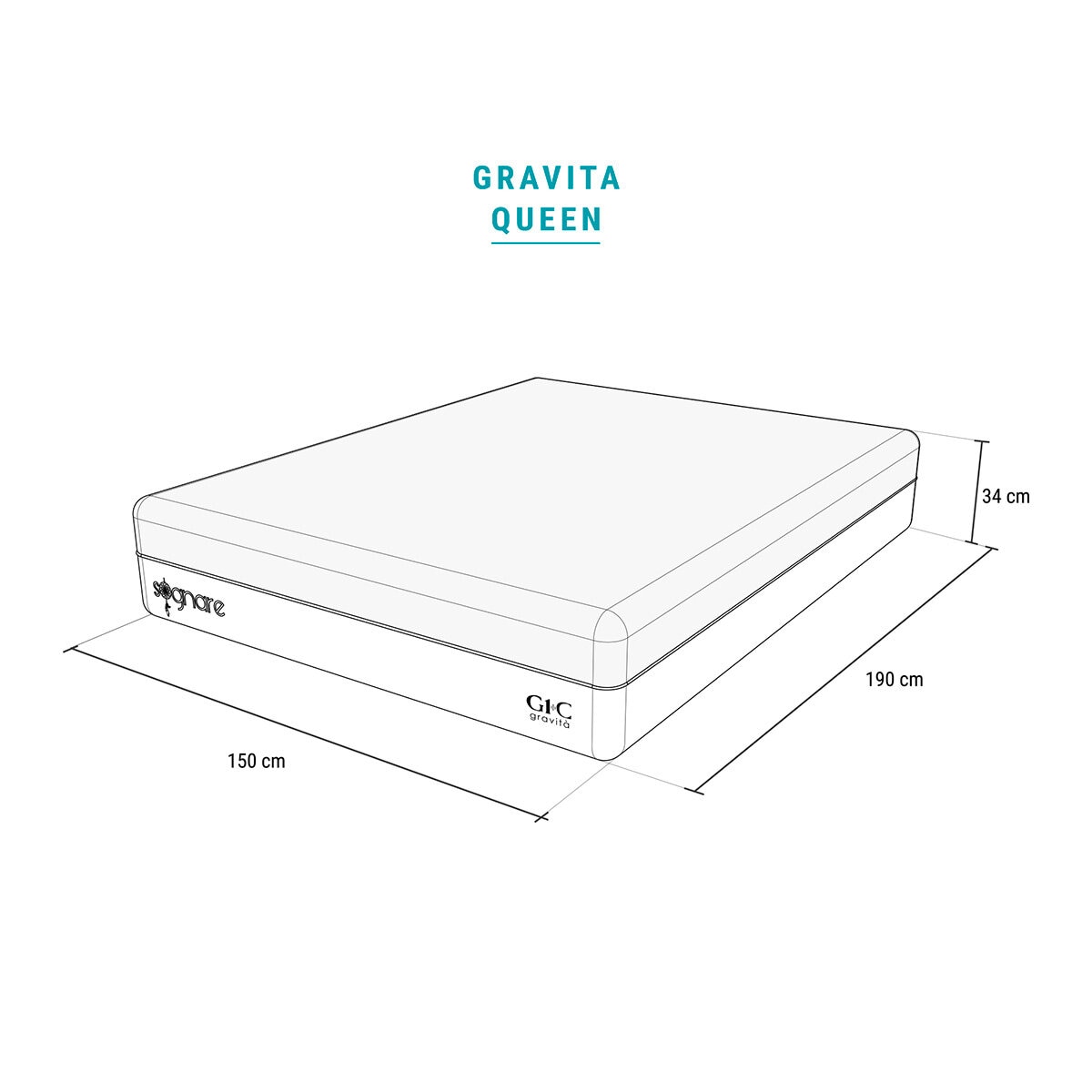 Sognare, Colchón Queen Size, Gravita