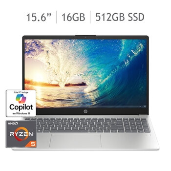 HP 15-fc0070la Laptop 15.6" Full HD AMD Ryzen 5 16GB 512GB SSD