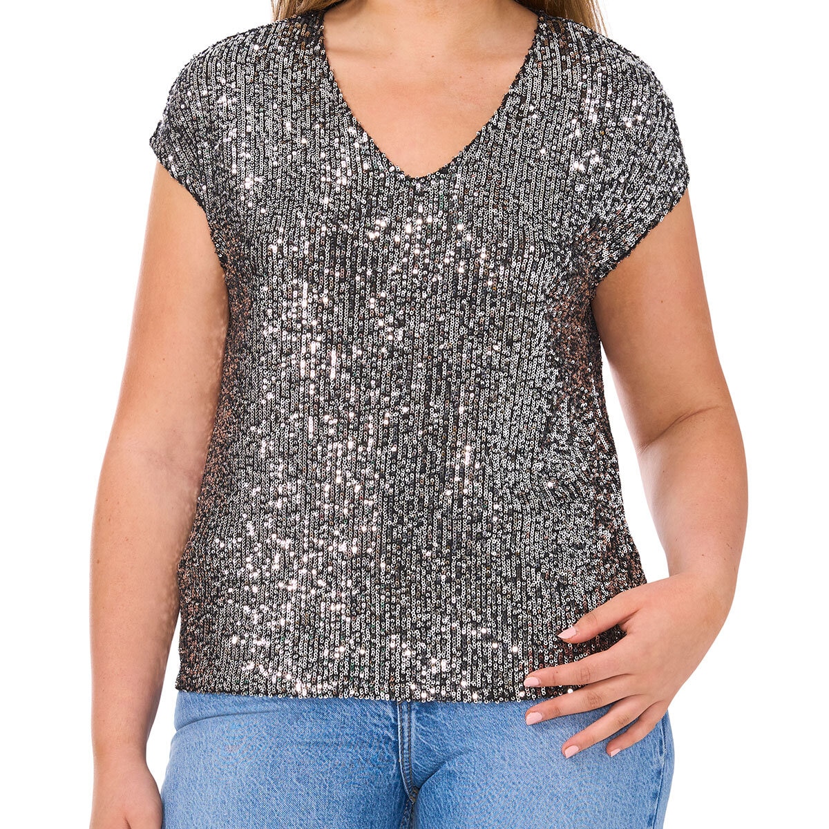 Vince Camuto Blusa para Dama Gris Grande