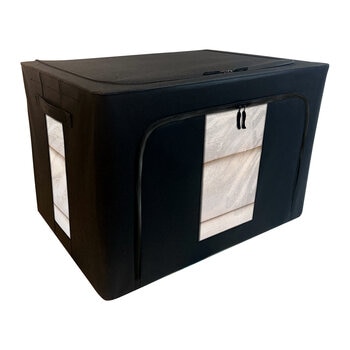 AG Box, Set de 2 Cajas Flexibles de Almacenamiento Negras