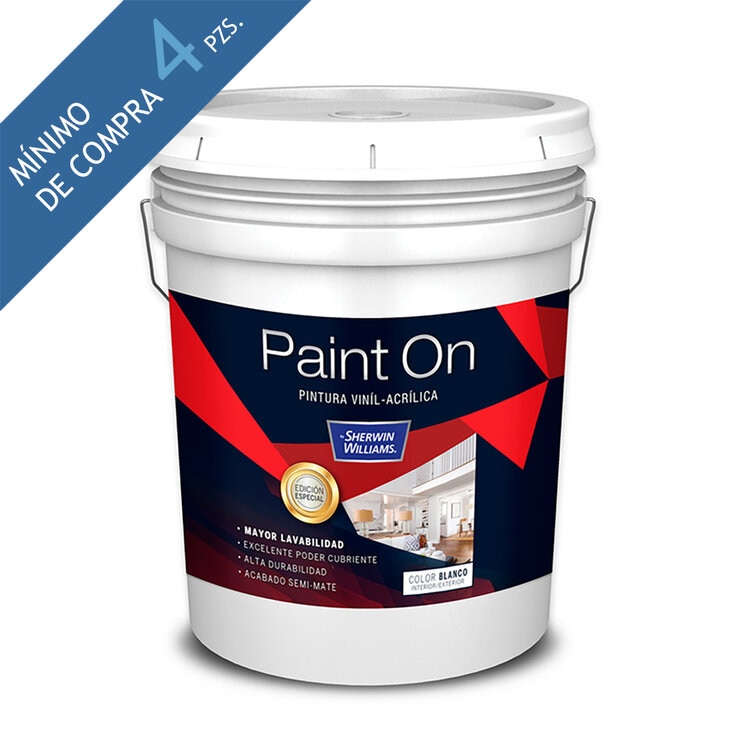 Paint On, Pintura Blanca Satinada Vinil-Acrílica, 19 L