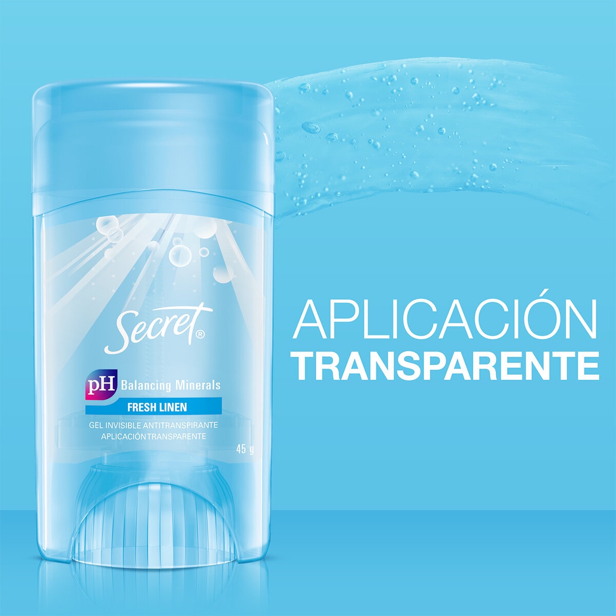 Secret Fresh Linen Antitranspirante en Gel 6 pzas de 45 g