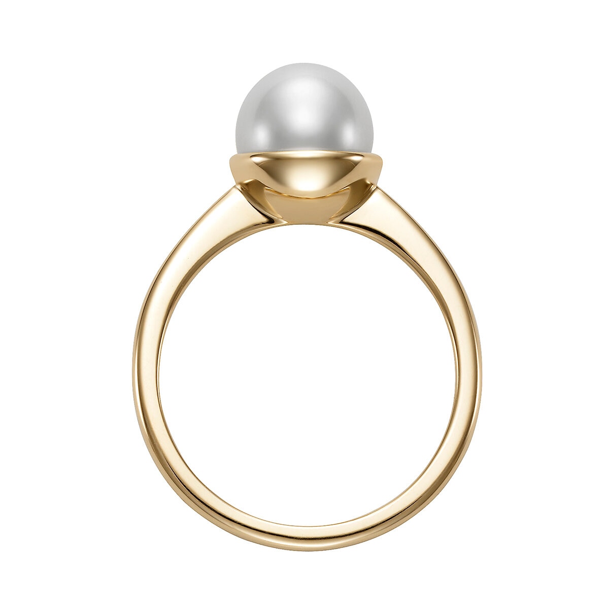 Anillo de Perla Cultivada, Oro Amarillo de 14K
