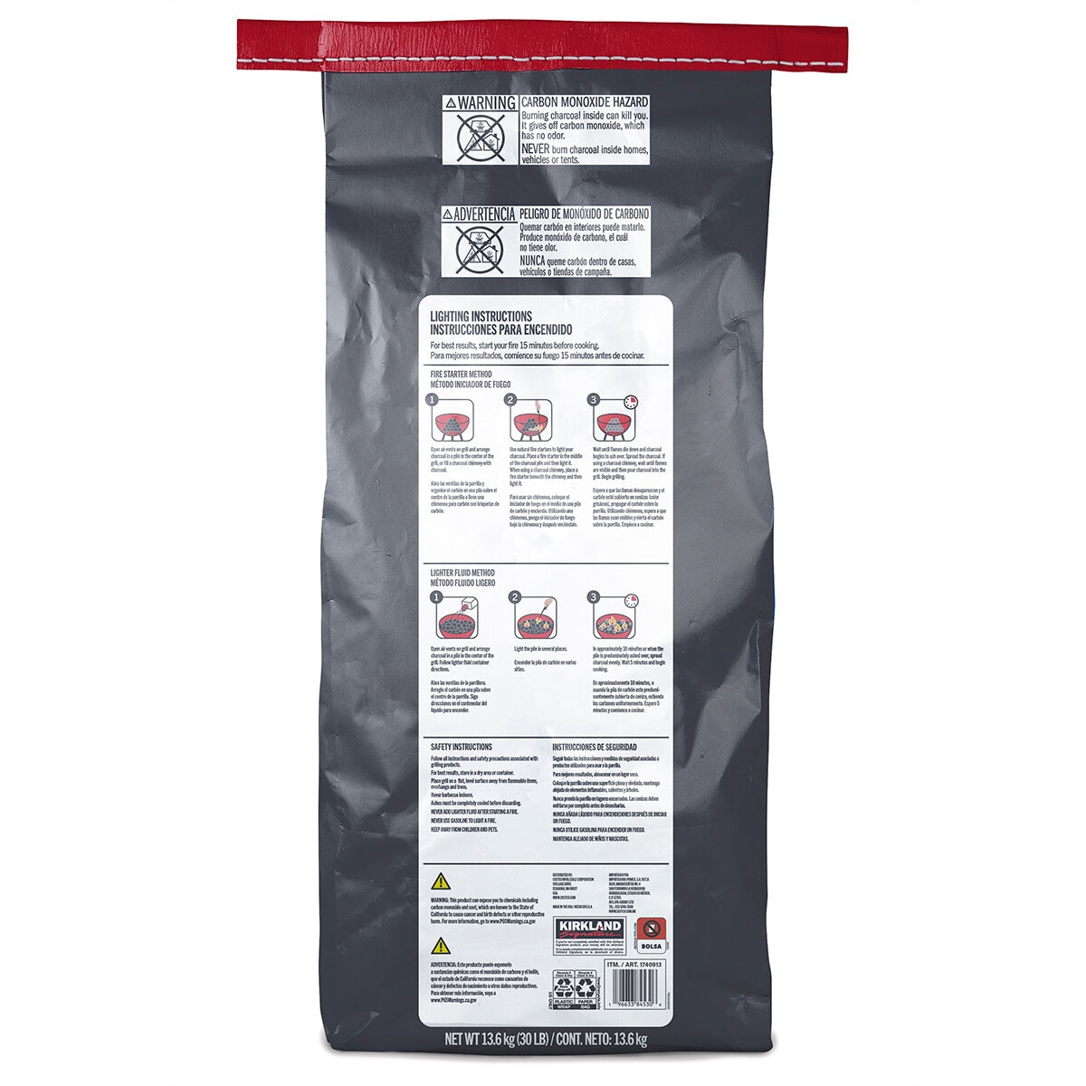 Kirkland Signature Briquetas de Carbón 13 kg