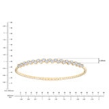 Pulsera de Diamantes 1.75ctw, Flexible, Oro Amarillo 14K