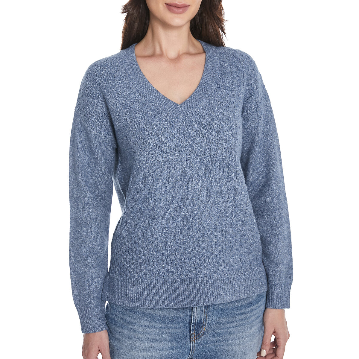 Frye Suéter para Dama Azul Extra Grande Frye Suéter para Dama Azul Extra Grande