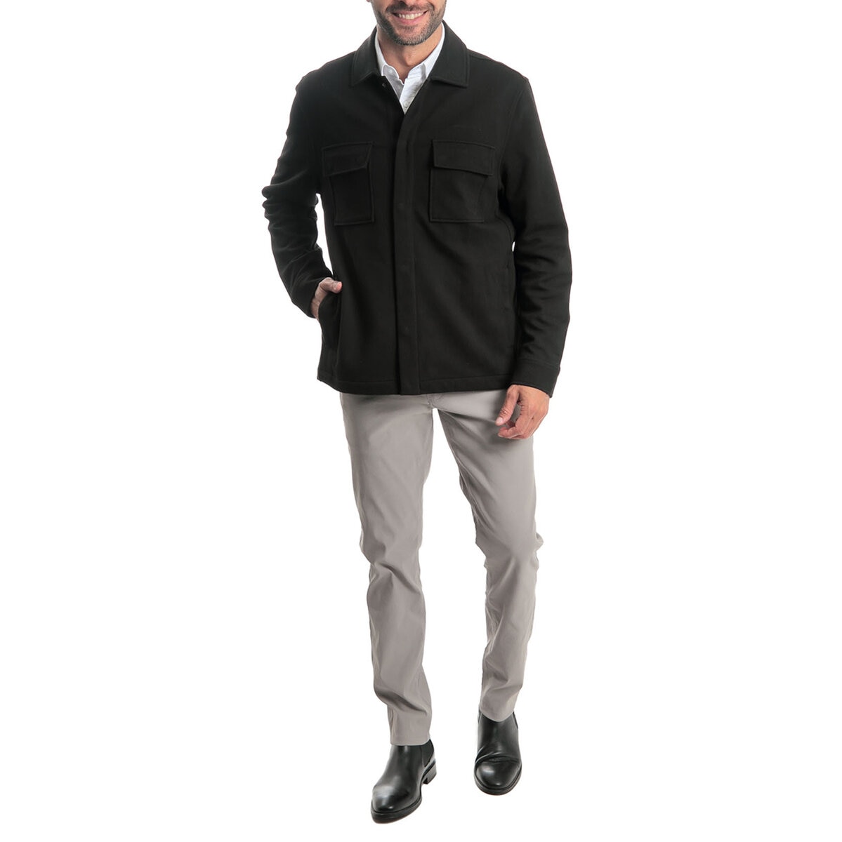 Kennet Cole Sobrecamisa para Caballero Negro Grande