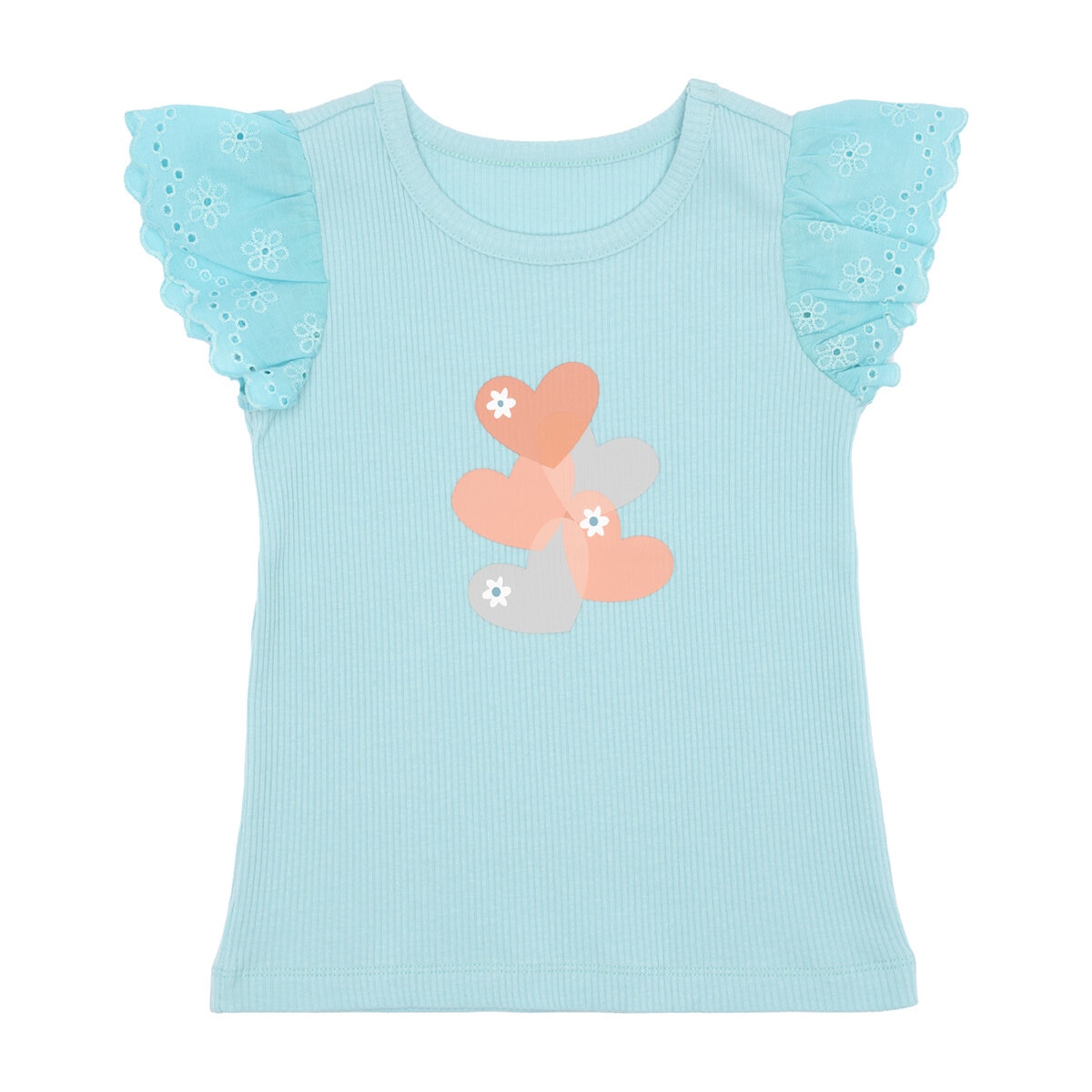 Pekkle Playera 4 piezas para Niños y Niñas Corazón 4 Años