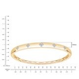 Pulsera Oval de Diamantes 0.40ctw, Oro Amarillo 14K
