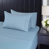 South Point Home Fashions, Juego de Sábanas Queen 6 Piezas, Thin Stripe Blue