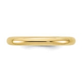 Argolla de matrimonio, Comfort Fit, 3mm, Oro Amarillo de 14K, Talla 7