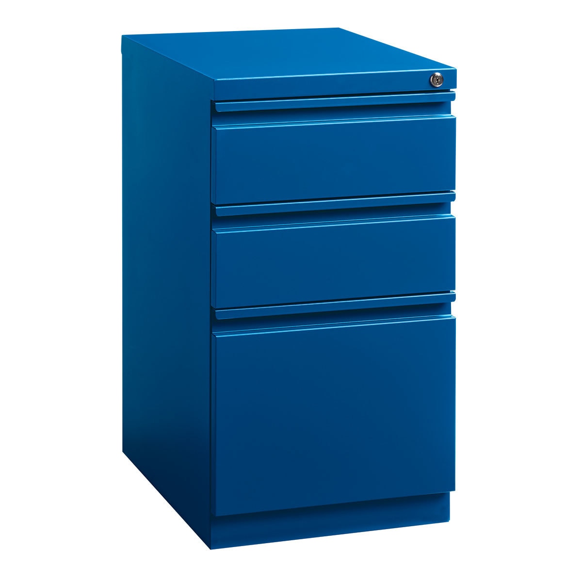 Hirsh archivero metálico dos cajones lapiceros y cajón archivero tamaño carta color azul