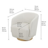 Henredon, Silla Giratoria de Bouclé