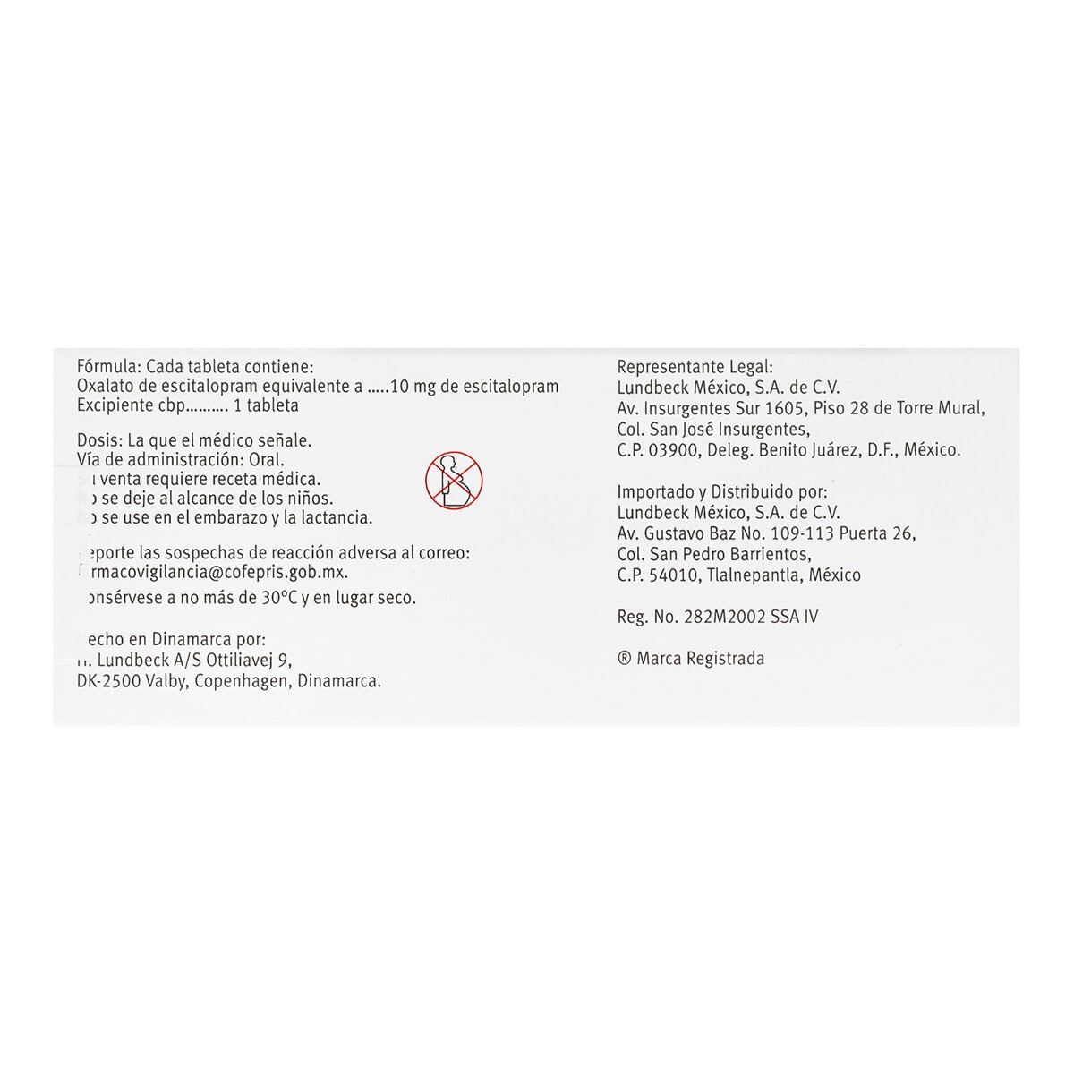 Lexapro 10 MG 28 Tabletas