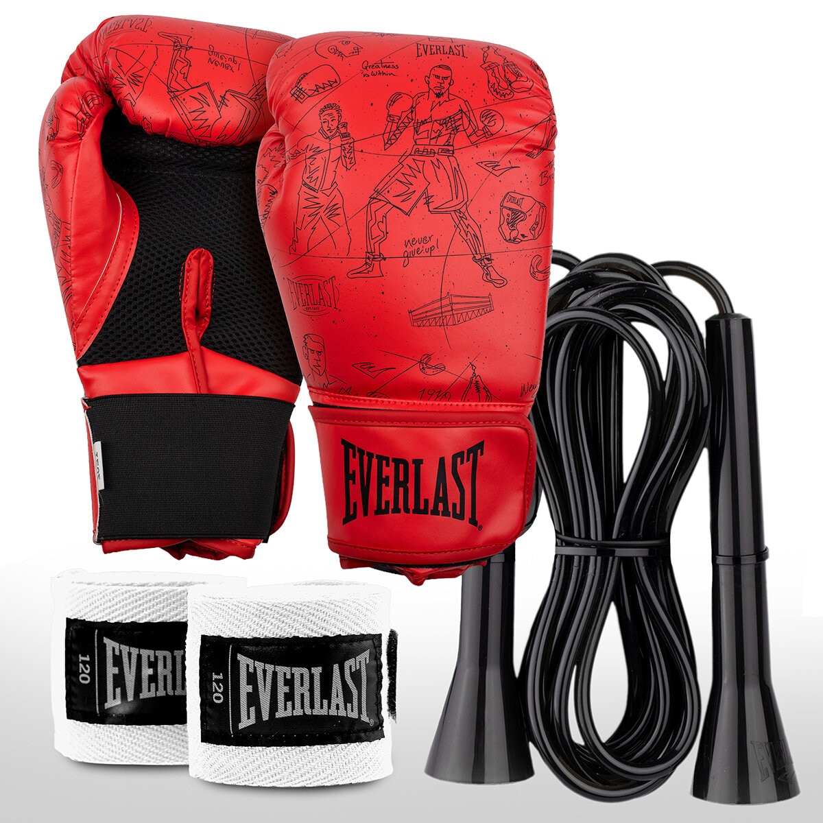 Everlast Kit Pro Urban 1 Rojo 12 oz