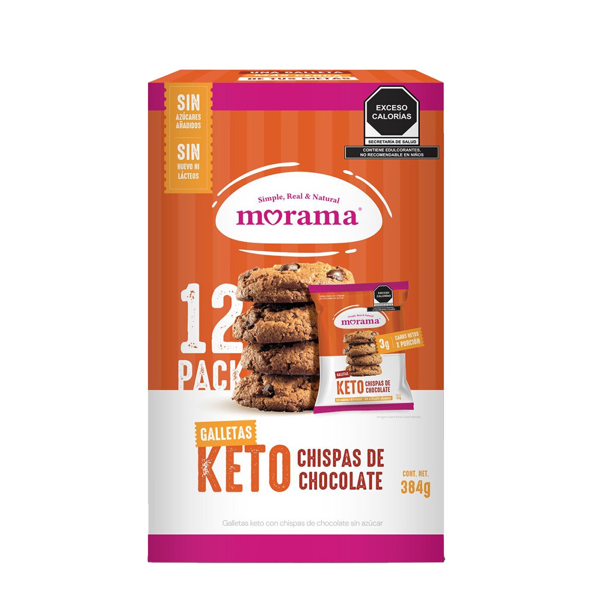 Morama Galletas Keto con Chispas de Chocolate 384 g
