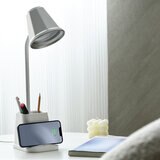 Sheffield Rayo Lámpara de Escritorio con Cargador Inalámbrico Color Blanco