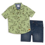 Koala Kids Conjunto 2 piezas para Niños y Niñas Verde 3 Años