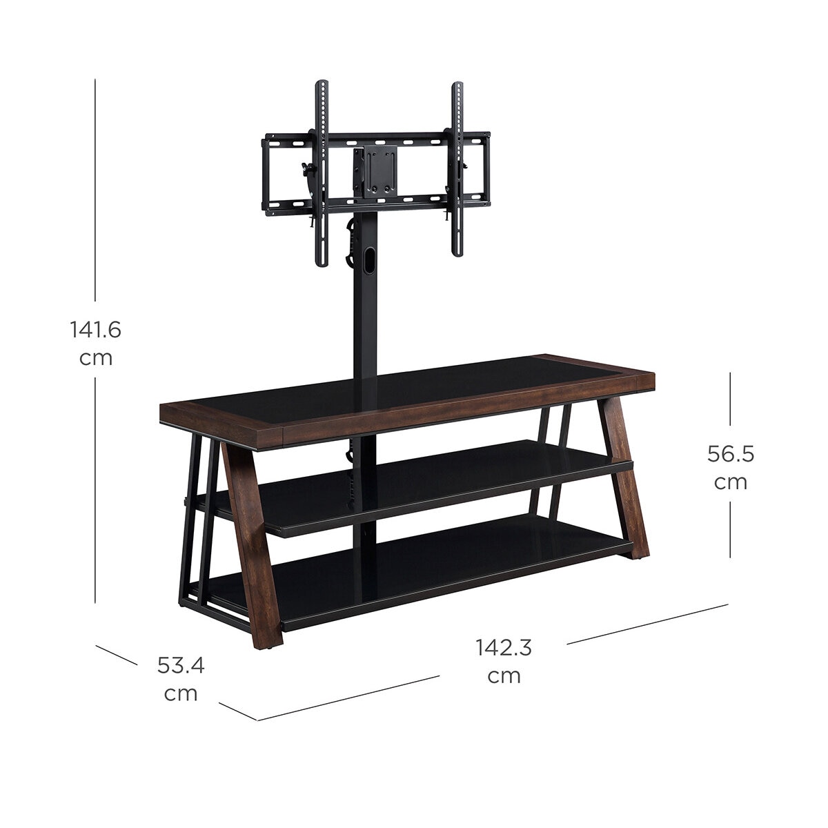 Bayside Furnishings, Soporte Para TV 3-En-1, Harlowe