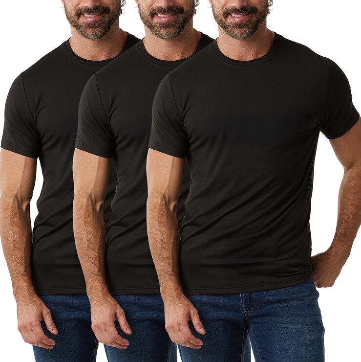 32 Degrees Cool Playera para Caballero 3 piezas Negro Chica 32 Degrees Cool Playera para Caballero 3 piezas Negro Chica