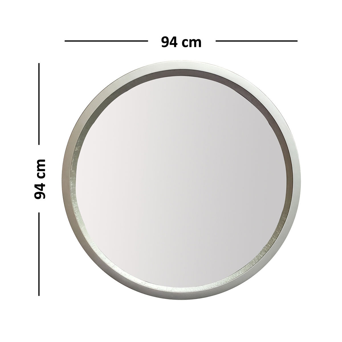 Luvi Home Espejo de Pared Cerchio Plata