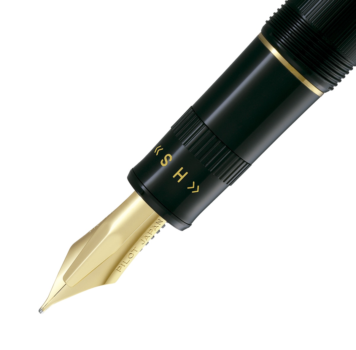 Pilot Justus pluma fuente punto mediano ajustable, plumilla de oro 14k