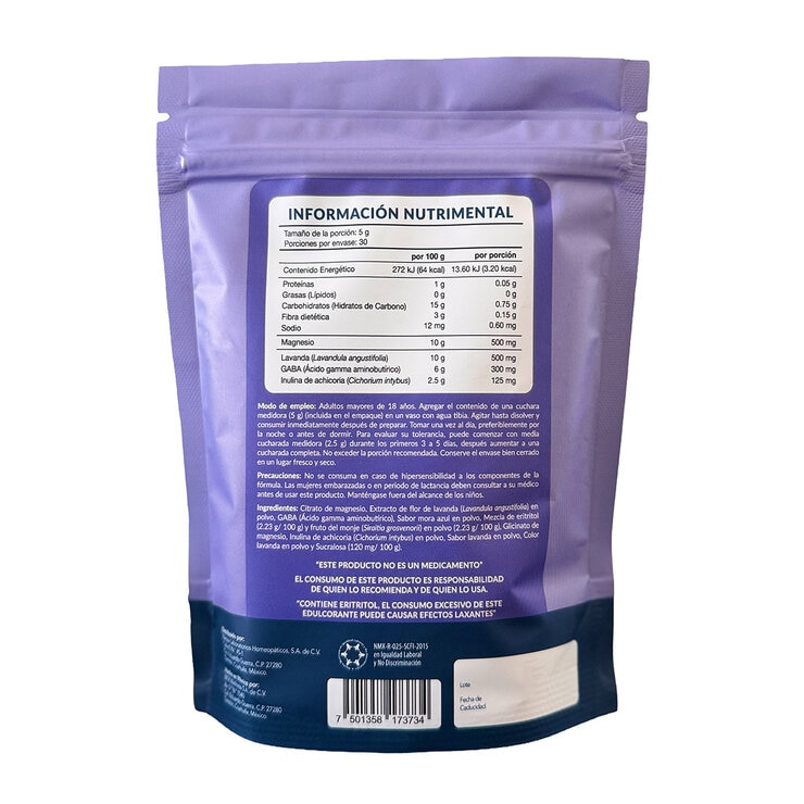 Magnesio, Gaba y Lavanda en Polvo 2 Bolsas de 150 gr c/u Magnesio, Gaba y Lavanda en Polvo 2 Bolsas de 150 gr c/u
