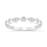 Anillo de Diamantes, 0.23 ct, Oro Blanco 14K