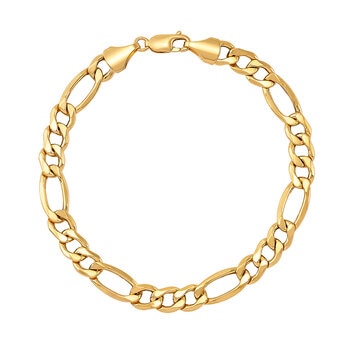 Pulsera para Caballero, Figaro, 21.59cm, Oro Italiano de 14K