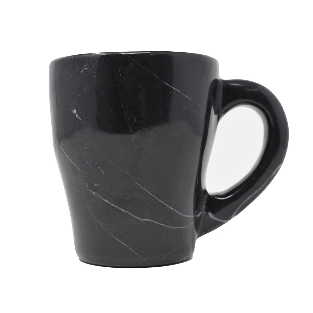 Luhom Juego de Tazas de Mármol 2 piezas Negro