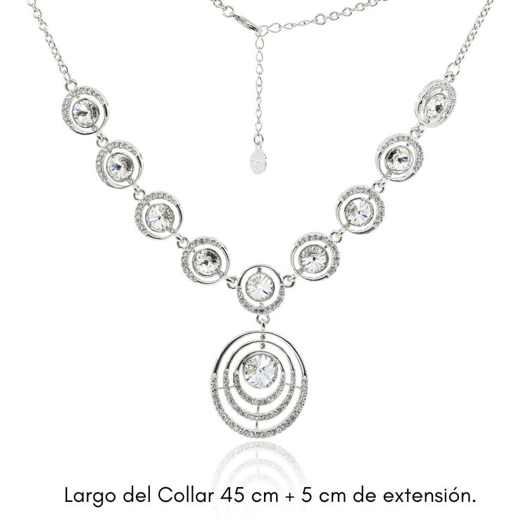 Mayfer, Juego de Collar y Aretes, Diseño Elegante, con Cristal Austríaco Mayfer, Juego de Collar y Aretes, Diseño Elegante, con Cristal Austríaco