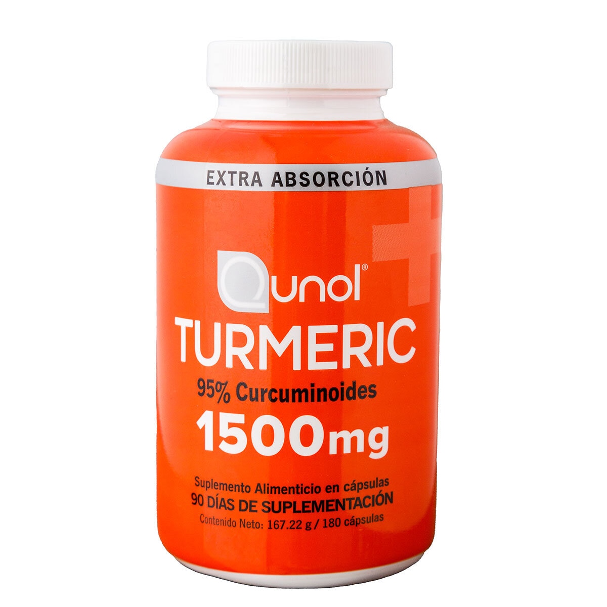 Qunol Cúrcuma 180 cápsulas de 1500 mg