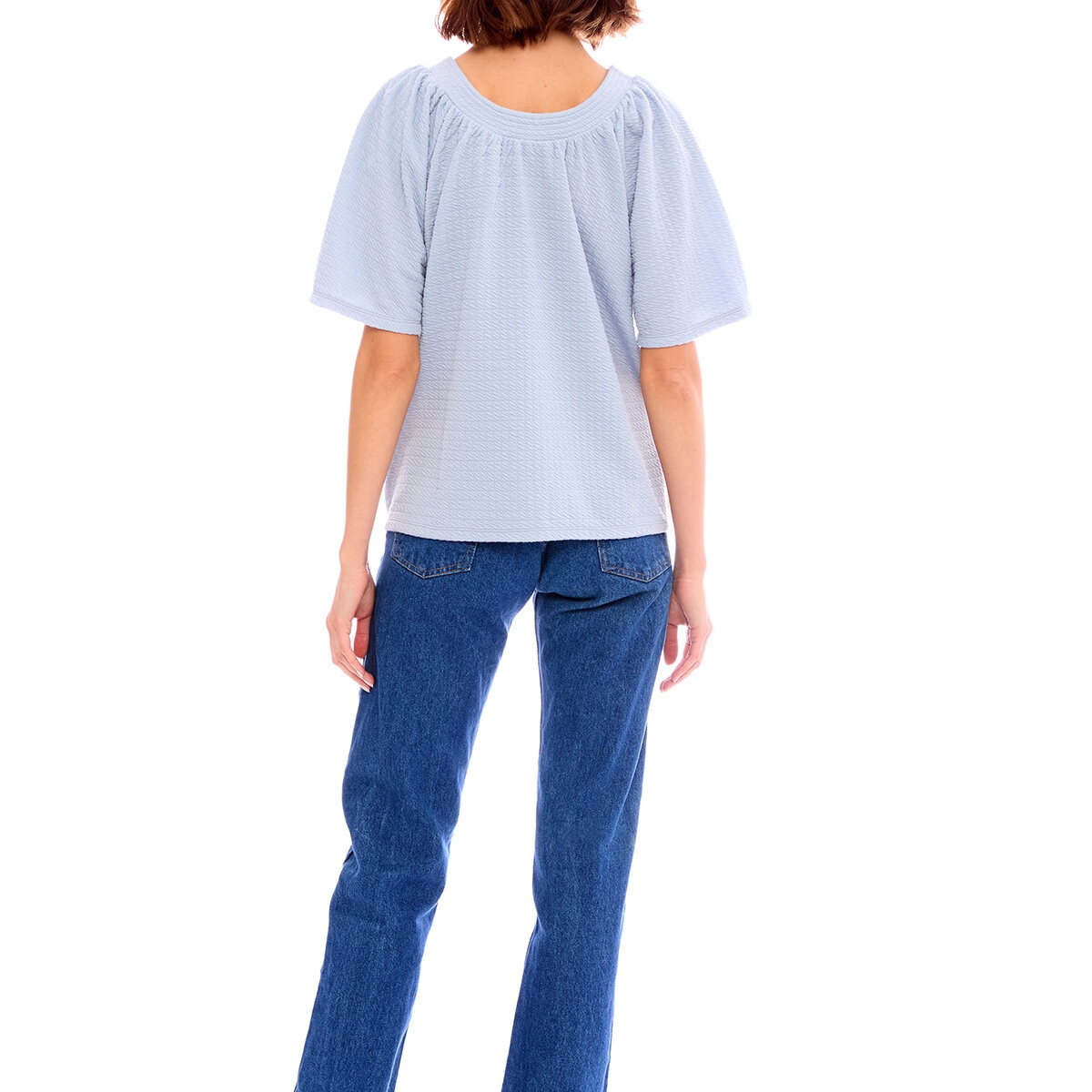 Bobeau Blusa para Dama Azul Mediana