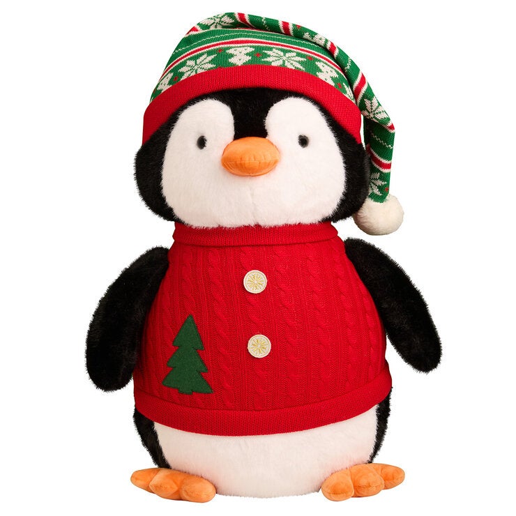 Familia de Pinguinos de Peluche Decorativos, Juego de 3 Pzas.