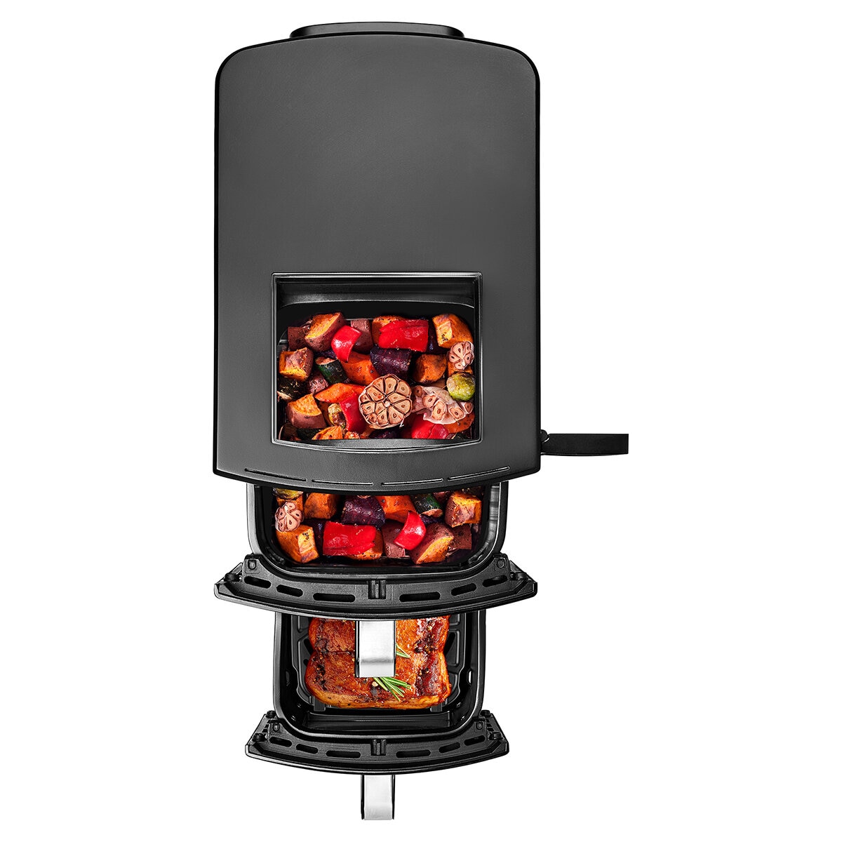 Gourmia, Freidora de Aire Digital Doble, de 10.4 Litros con Ventana y Luz
