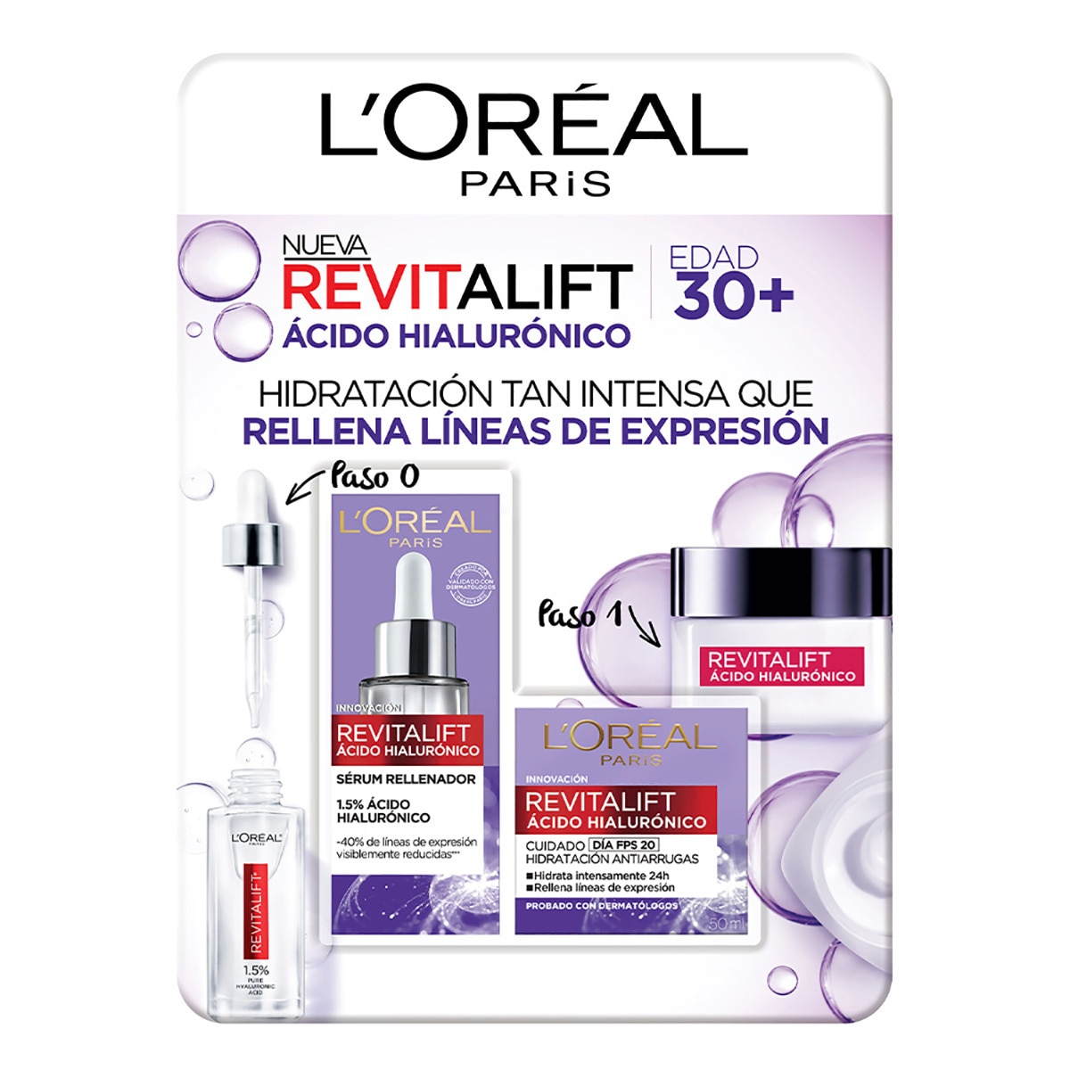 L'Oréal Revitalift Kit de Cuidado Facial 2 pzas