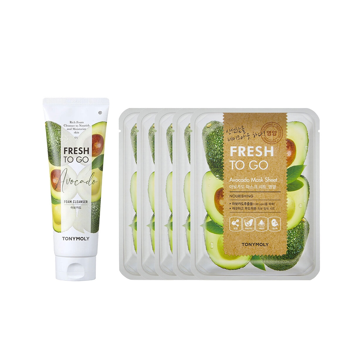 Tony Moly Fresh To Go Avocado Cleanser y Mascarilla 2 pzas