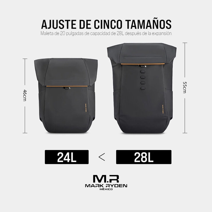 Mark Ryden, Mochila Ejecutiva Expandible para Laptop de 17”– Aesthetic, Impermeable y con Apertura 180°