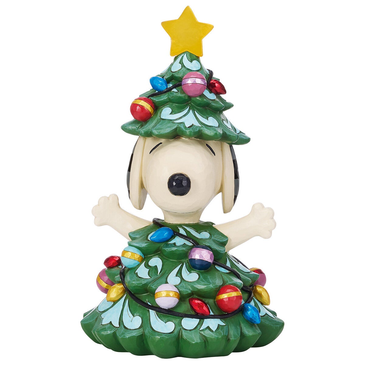 Jim Shore, Estatua de Árbol de Snoopy, Pintada a Mano Jim Shore, Estatua de Árbol de Snoopy, Pintada a Mano