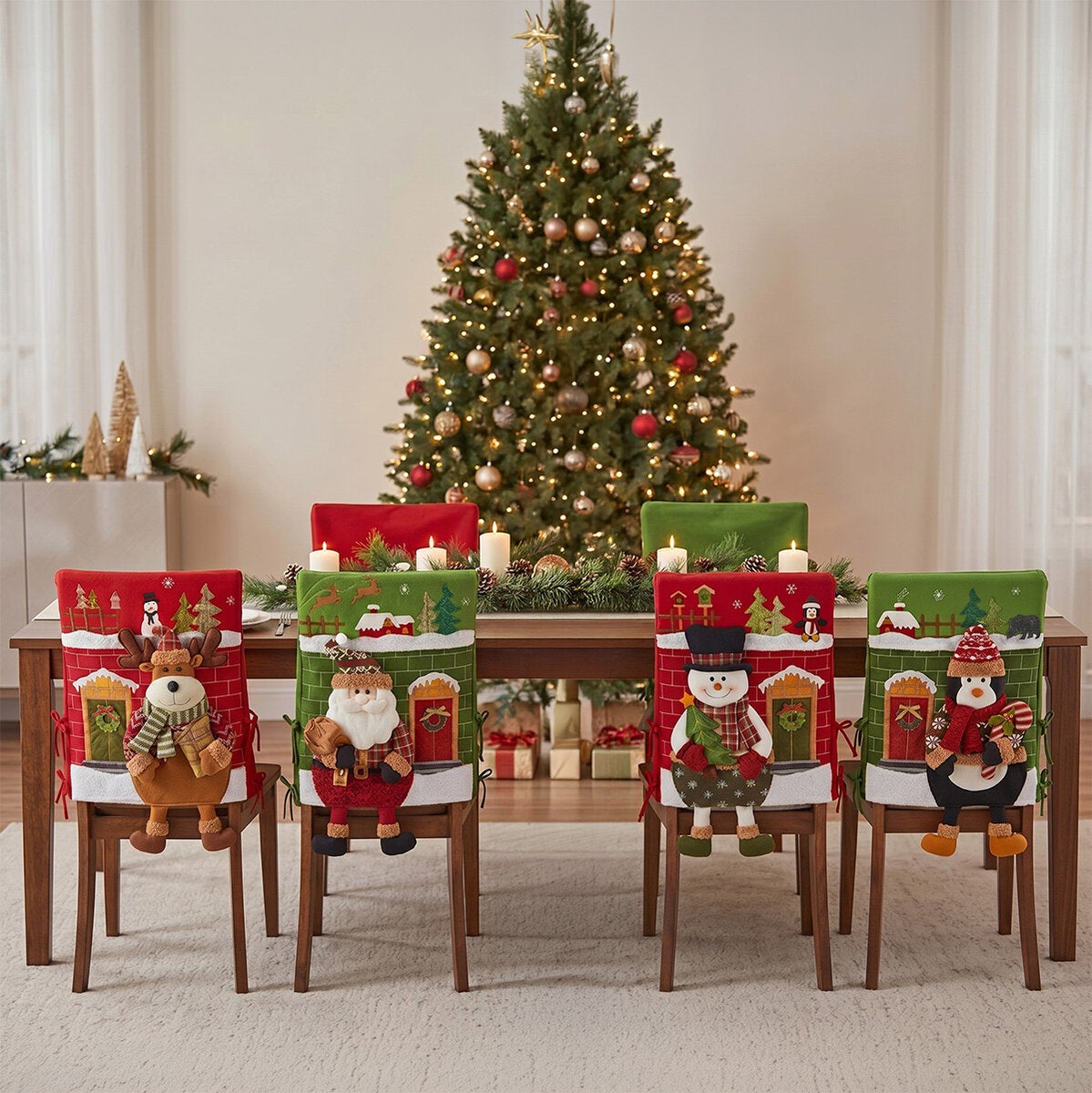 Fundas de Sillas Navideñas, Varios Modelos