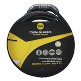 Yale, Cable de Acero con Candado de Combinación Integrado 11.2X4500 mm Yale, Cable de Acero con Candado de Combinación Integrado 11.2X4500 mm