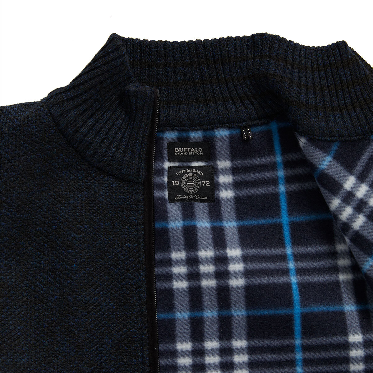 Buffalo David Bitton Suéter para Caballero Azul Extra Grande