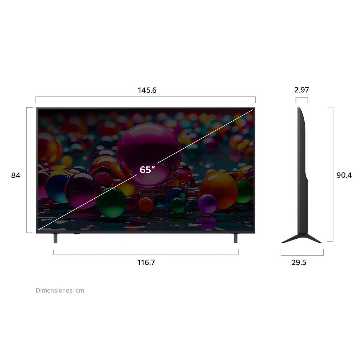 LG Pantalla 65" UHD 4K AI Smart TV