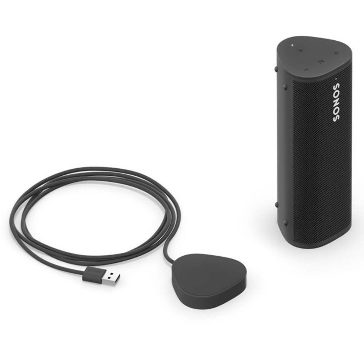 Sonos Roam Bocina Inalámbrica Inteligente Negro + Cargador inalámbrico