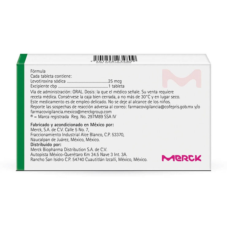 Eutirox 25 mg 50 Tabletas Eutirox 25 mg 50 Tabletas