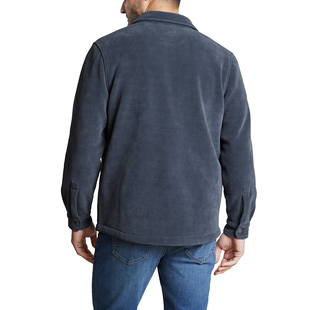 Copper & Oak Chamarra tipo camisa para caballero Azul Mediana