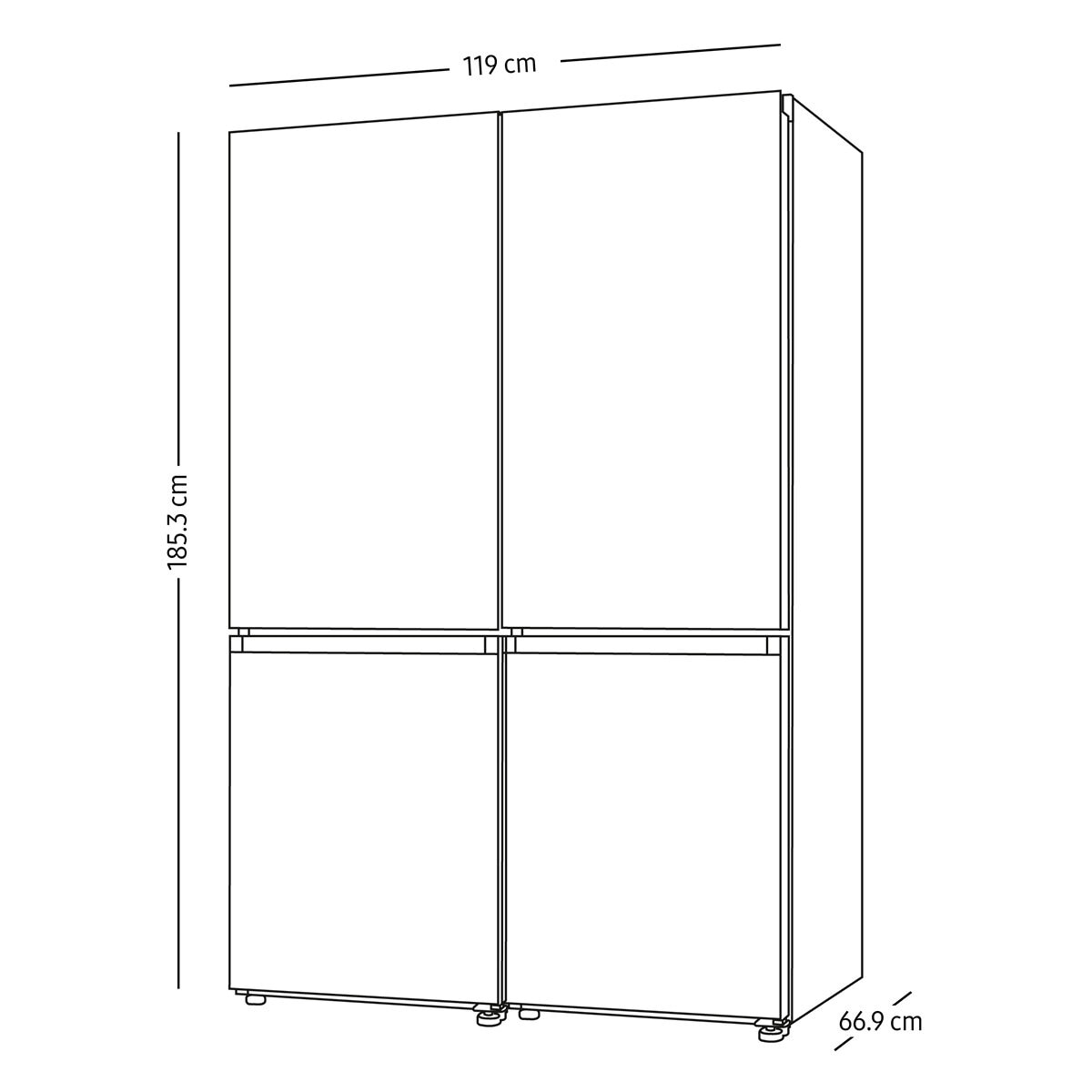 Samsung Bespoke Refrigerador Modular Bottom Mount 12'/12'