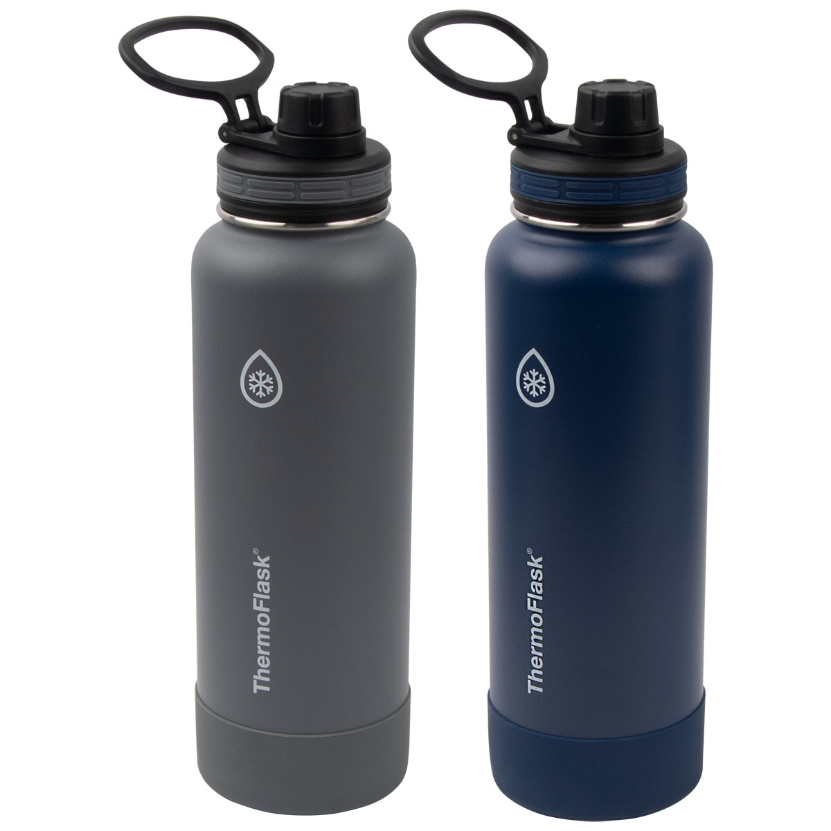 ThermoFlask, Set de 2 Botellas Termicas de Acero Inoxidable, Azul