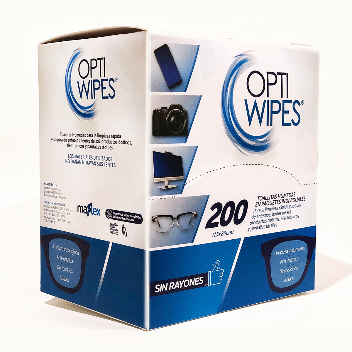 Wipes Toallitas Húmedas Paños Para Limpiar Lentes O Gafas