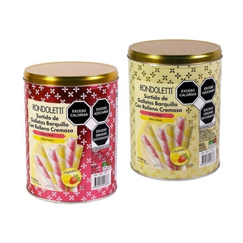 Rondoletti Galletas Barquillo con Relleno Cremoso 700 g